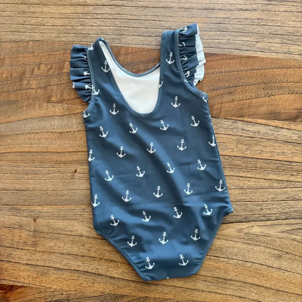 Rylee + Cru Scoop Back One-Piece Anchors - Size 12-18 months